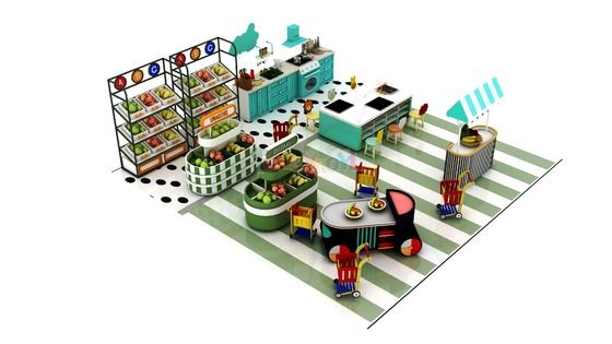 Supermarket Role Play House CE Approved Indoor Childrens Playground Equipment