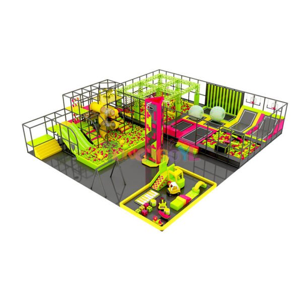 Indoor Trampoline Park Equipment Multi Event Soft Play Trampoline Park 8FT
