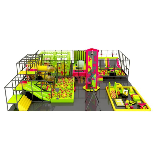 Indoor Trampoline Park Equipment Multi Event Soft Play Trampoline Park 8FT